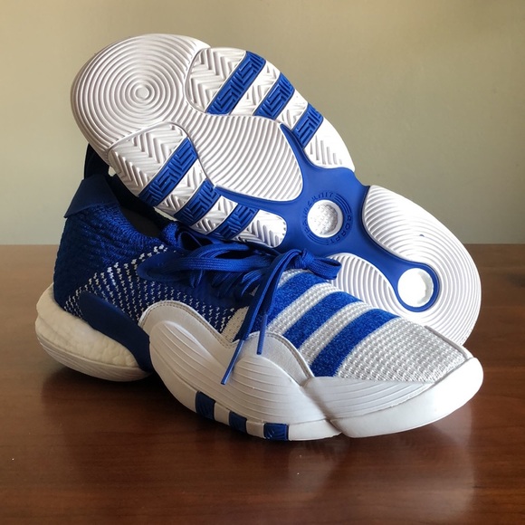 Adidas Trae Young 2 White/Blue Men’s Basketball Shoe (H03839) - Picture 1 of 7